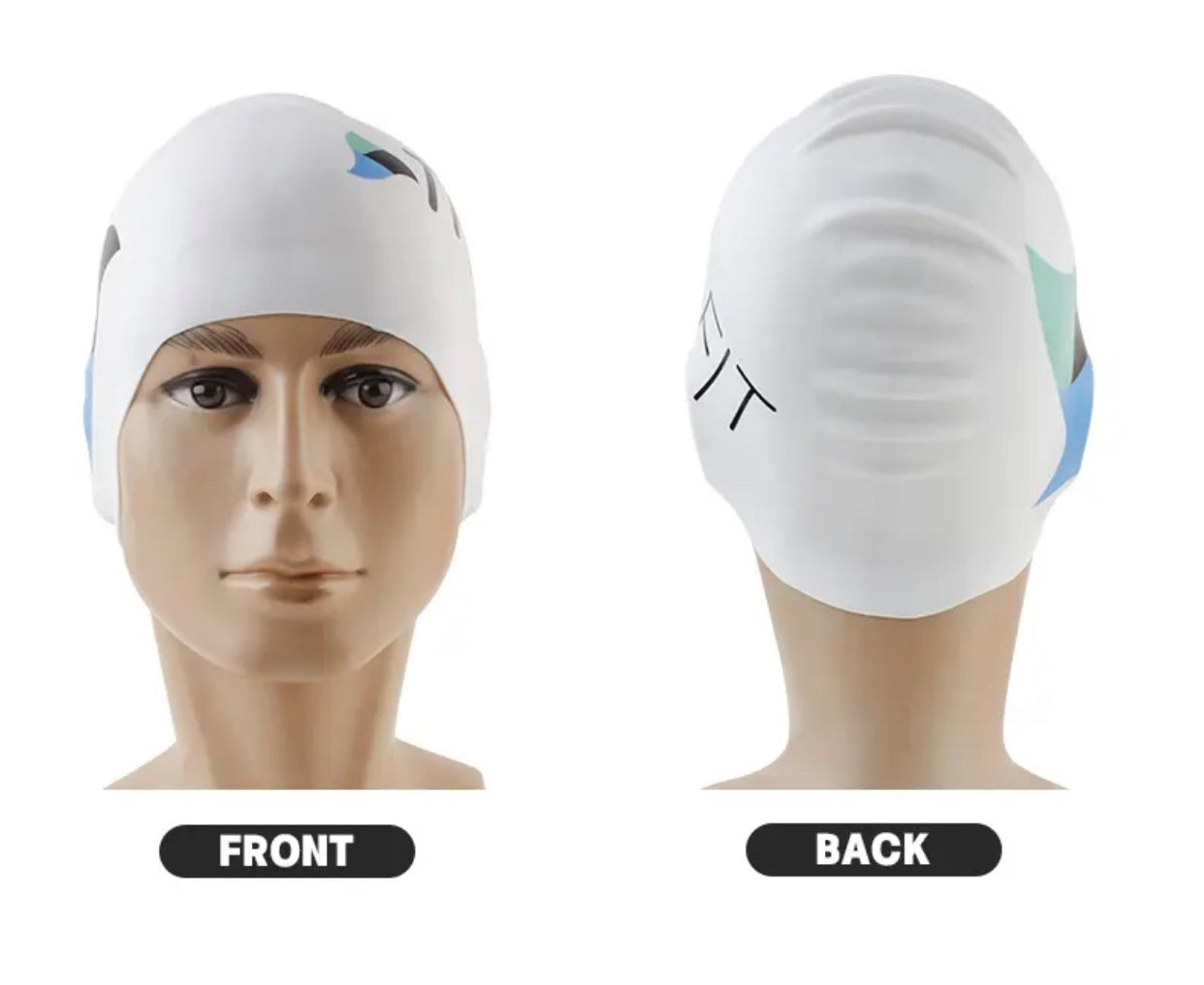 Seamless Custom Silicone Swimming Caps